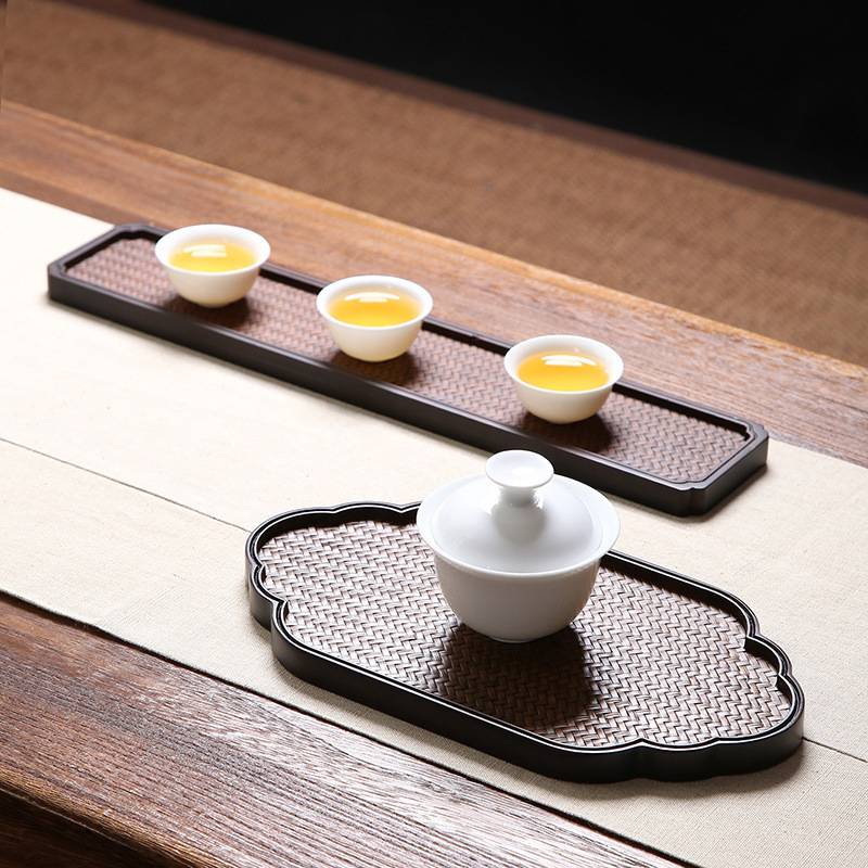 宋席重竹干泡台托盘 竹制席面竹席茶托禅意壶承小号茶盘茶具茶台