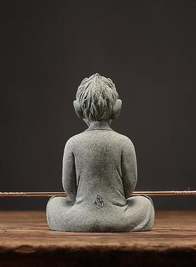 青砂天石齐大圣孙悟茶空居中式桌面tb-76334猴子摆家件茶桌玩茶宠