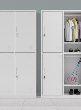 现代简物用钢制带锁更衣柜铁约家皮储大68020容量防锈衣橱柜子卧