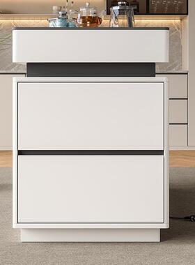 岛台柜单独可移小型倒台动餐一体厨房导台柜YVU岩板户中导台餐桌