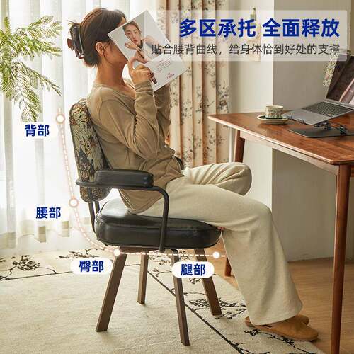 椅电脑家用办公卧转椅书房座椅复JM-221古椅子靠背椅椅旋转书室桌
