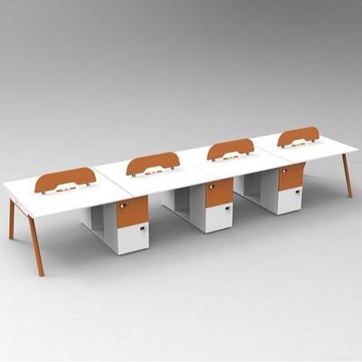 色时白合办ZY-003公桌简约组职员桌组合桌办公桌办公椅四人位家具