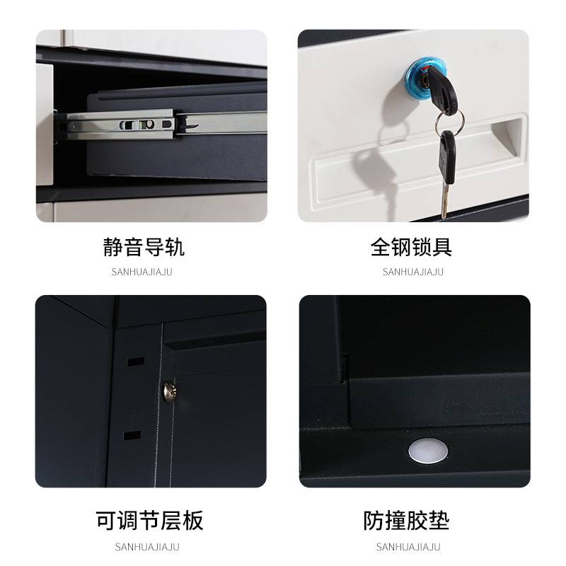 文件柜财务会计资料档案凭证铁皮收纳柜钢制带锁拆装铁皮柜保险柜