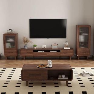 全实木电视柜视客厅家简用现代FNW约新中式 收纳储物小柜户型茶几