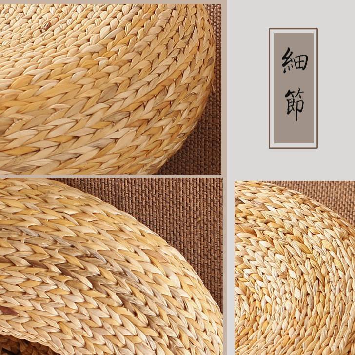 草编芭蕉叶蒲团榻榻米坐凳坐墩飘窗民间手工制作蔺草面草编垫子