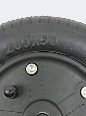 020*50充气轮椅前轮电动轮椅件带配孔9管466mm8寸
