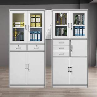 加厚钢制文件柜办公室铁皮资料柜财务带锁带抽屉凭证柜储物柜厂家