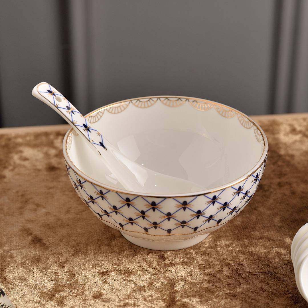 俄列式骨瓷碗米饭STAR系轻奢饭碗瓷面碗家用汤碗单个碗A-0030高档