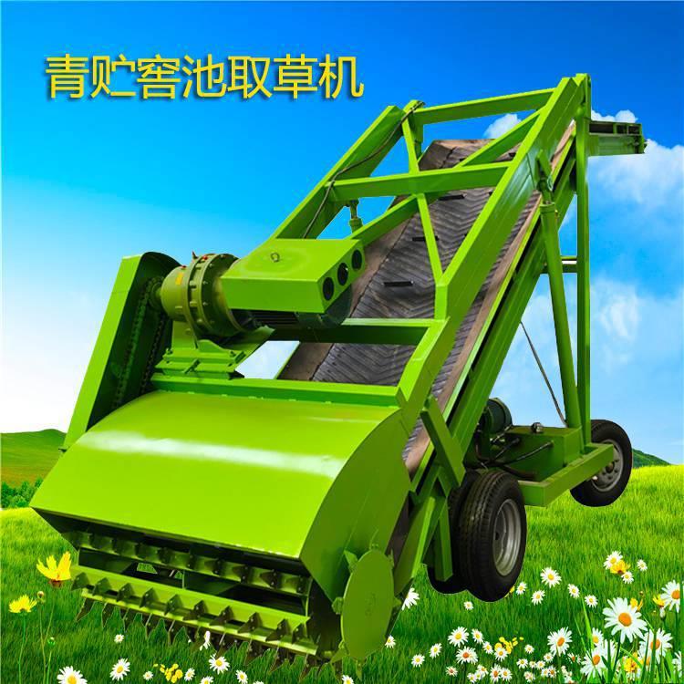 扒小型四米青储取机 电草动牛QXN自走式取料机 养青贮坑草机