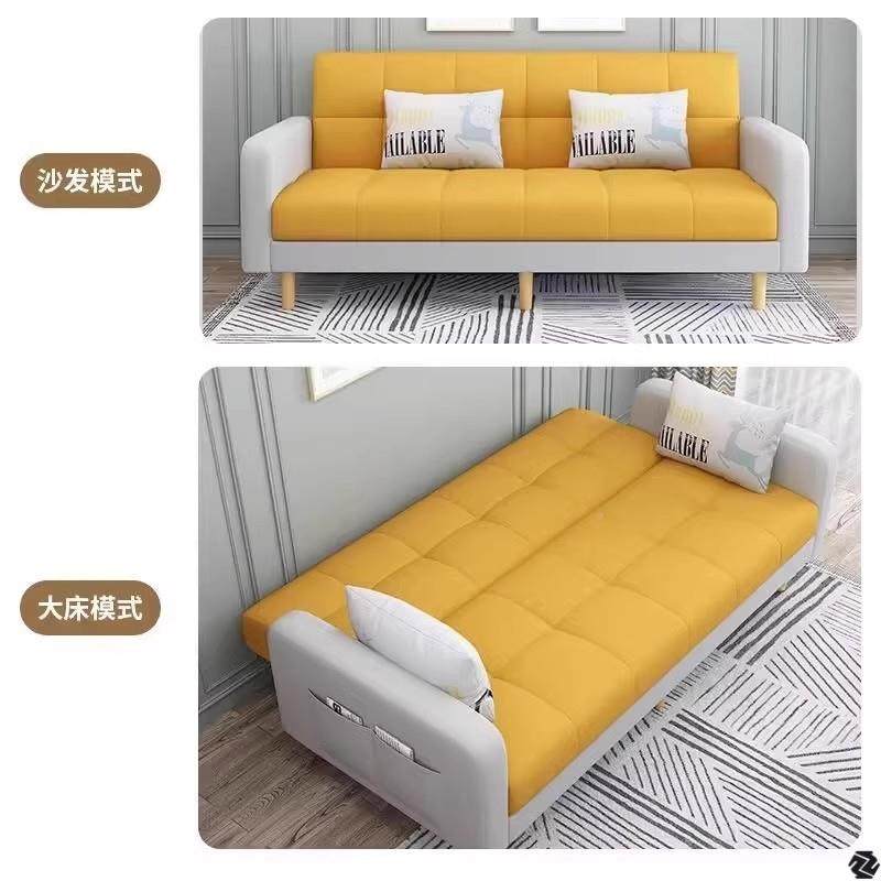 沙发小可户REW型厅经济懒型人出租房简易折叠两用客多功能布艺沙