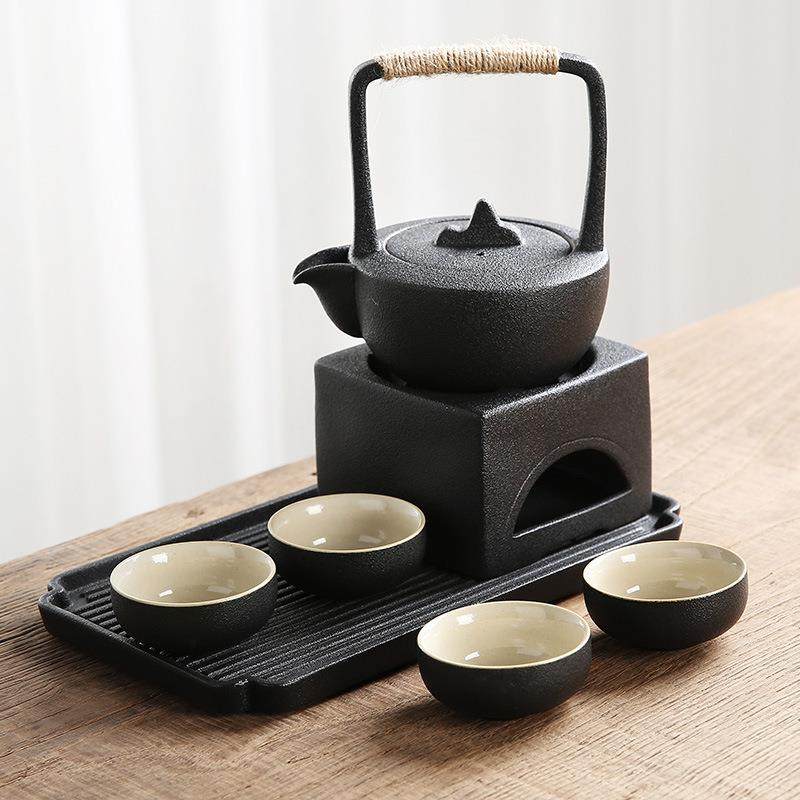 中围炉煮茶YX432753壶壶柴烧提梁壶套煮茶整式炭炉温茶壶户外露营