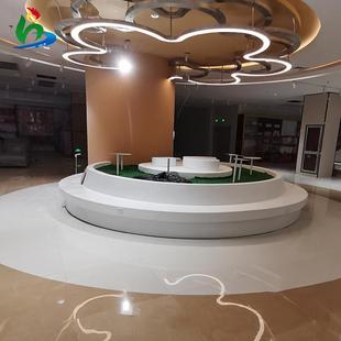 共玻璃休闲椅外商场座椅大型户树池简约花盆坐凳公休息钢区圆259