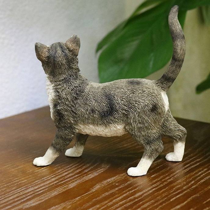 亚马逊热销刚毛猫仿真猫模型宠物猫咪车载摆件树脂工艺品
