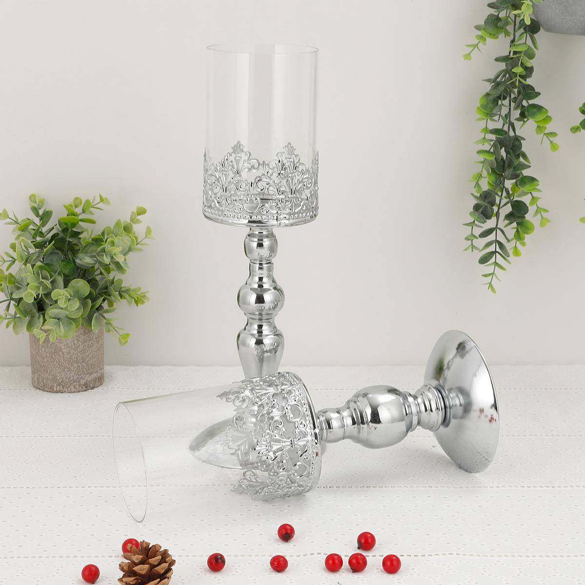 防风复古拍蜡台跨境餐桌烛台烛摆件现代家居装211306银饰道婚庆摄