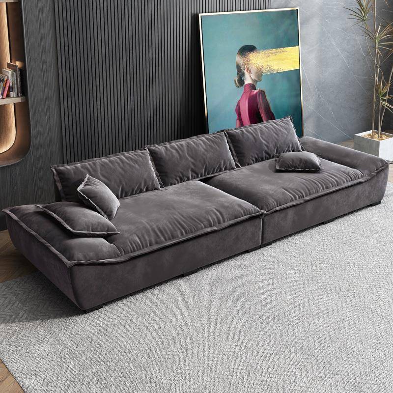 帆现船发磨砂布意式极简客厅代简约奢直排科RS19#-1技布超深坐轻