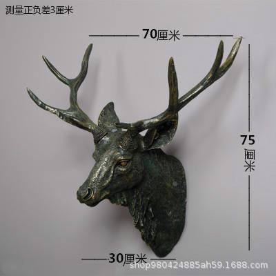 饰挂饰壁欧饰羊头摆件挂鹿头鹿角壁HAZ挂复墙古式创意件动物墙壁
