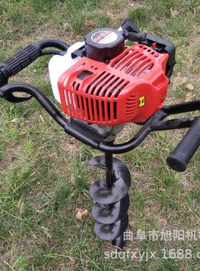 大棚便XXT打携式汽油窝机二冲程手拉启动地钻打挖机树木施肥孔坑