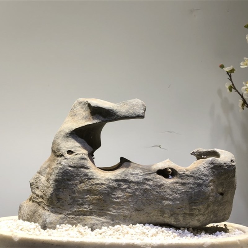 太湖石观赏石天然原石奇石v鱼缸摆件假山石头景观石盆景园林灵璧