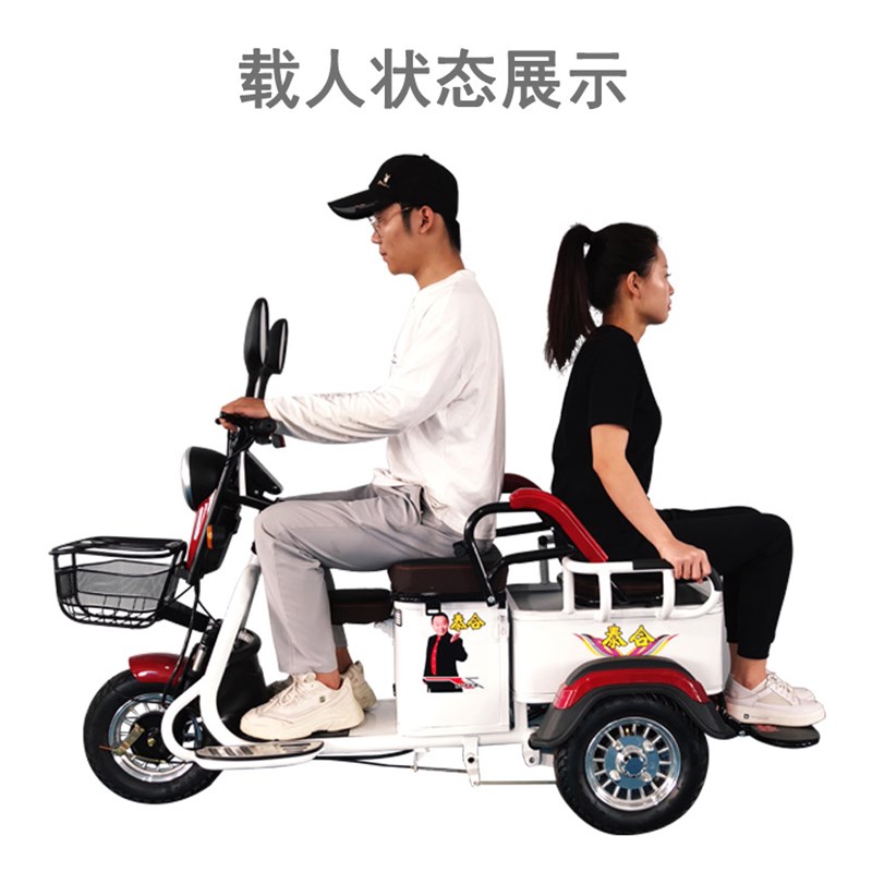 电动三轮车家f用新款小型接送孩子老人拉货载重电瓶三轮代步车老