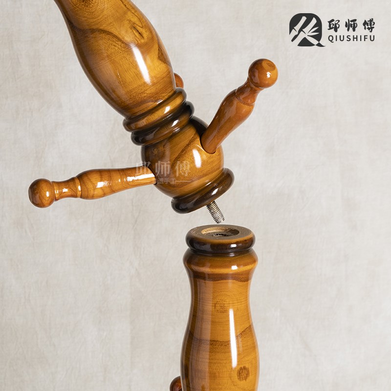 邱师傅竹木白蜡木落地衣s帽架卧室家用挂衣架客厅收纳架置物架