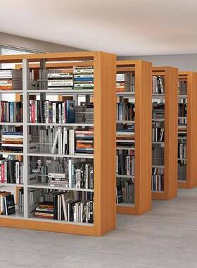 书馆书图学校架阅览室钢HD-SJ01制书架面双面资料架档案单架图书