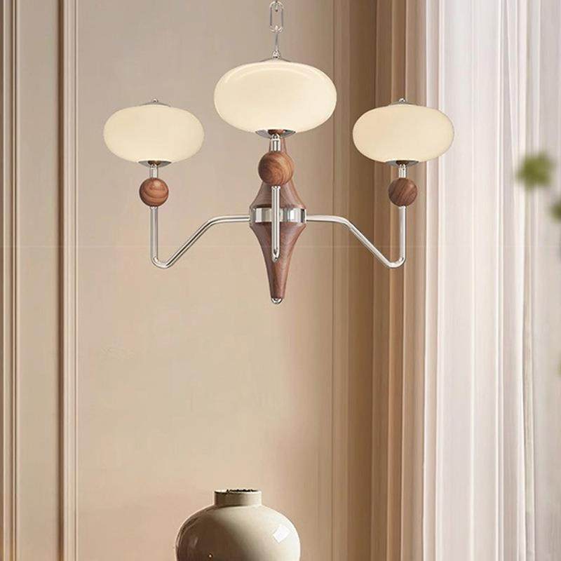 木中古奶风客厅玻璃琉光灯法式复油古卧室装饰胡桃色餐144厅店酒,家装灯饰光源,智能吊灯,淘宝优惠券,粉丝福利购,淘宝优惠卷