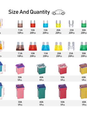 250险pcsS汽车保险丝分组件标准及迷你类车刀片保险丝高低TD中小
