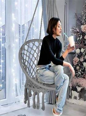 千荡CNA秋室内家树用人农村院子秋大千挂上的吊床单独吊篮民宿流