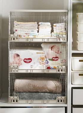 可折叠筐收纳置物6733架透明蔬理叠加筐子菜水果书整箱物滑轮推储