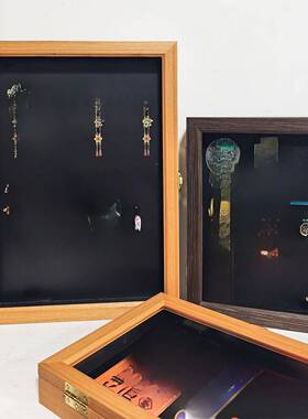 博物ALAL1016馆冰相箱贴展示框磁吸磁力收收展示纳板黑板翻盖实木