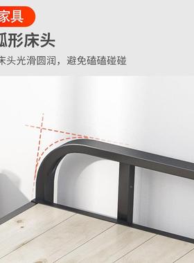叠床单TYL人床实简易床家用午木休床简易铁折床人双钢木折叠床
