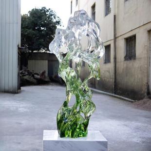 客厅透晶明太铂湖酒石雕塑玄646关台样板房售楼处别墅店摆件家居