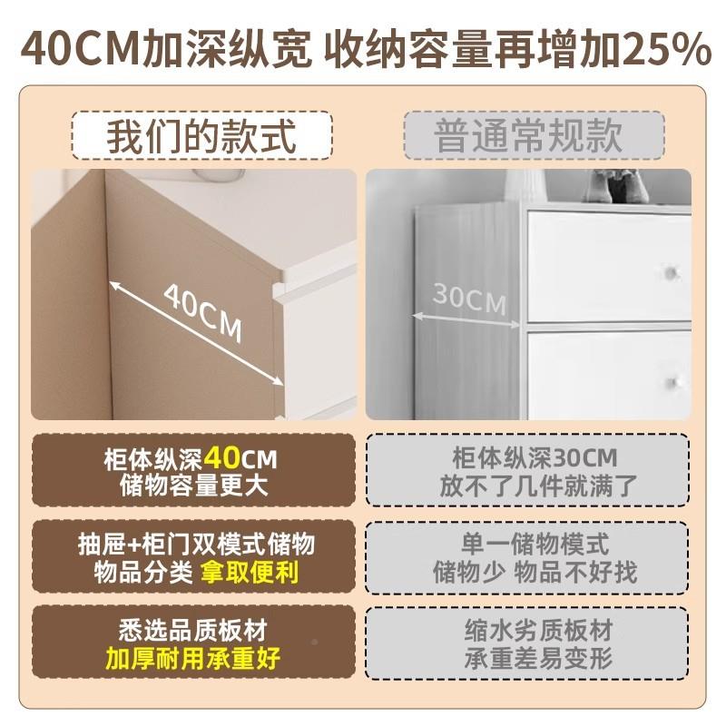 奶风斗柜五柜家用油抽屉柜子客厅墙dg0016落地储物靠柜网红卧斗室