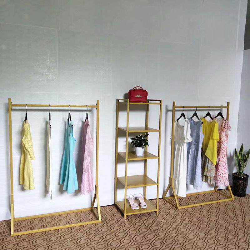f色简易装黑店展示架男女衣t服货架衣架落地151挂衣架子服中岛侧