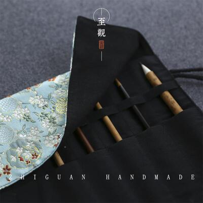 宫具廷复毛笔笔卷笔袋古大号帘国画书法画414材文包写生文具袋