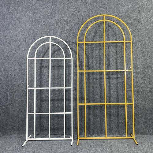 婚庆铁艺拱形景花田喜事屏风婚装迎宾JBW区布礼置花架门橱窗饰背