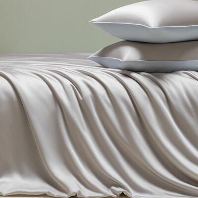 夏季轻奢水洗双真丝四件套凉丝感床单被套色冰丝床笠单人三纯ALSH