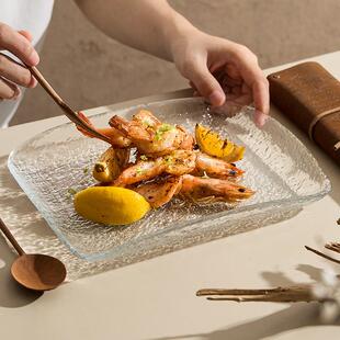 土RBX凉耳其AD菜AM进口玻璃盘子家用菜盘轻奢盘碟子酒店餐盘商用