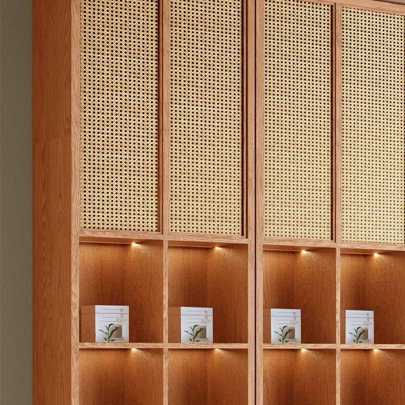 办公室文件储物展示柜 装修设计产品样品展厅 前台背景饰品陈列架