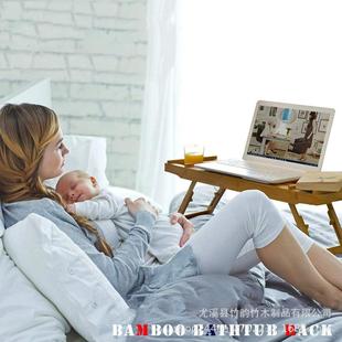 竹带脚浴缸多功能卫生间泡伸缩防滑澡置物架欧式 771浴架室红酒架