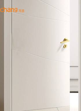 铜拉丝门锁轻奢室内卧室静音磁吸门锁黑镍拉丝分体锁现代房门锁