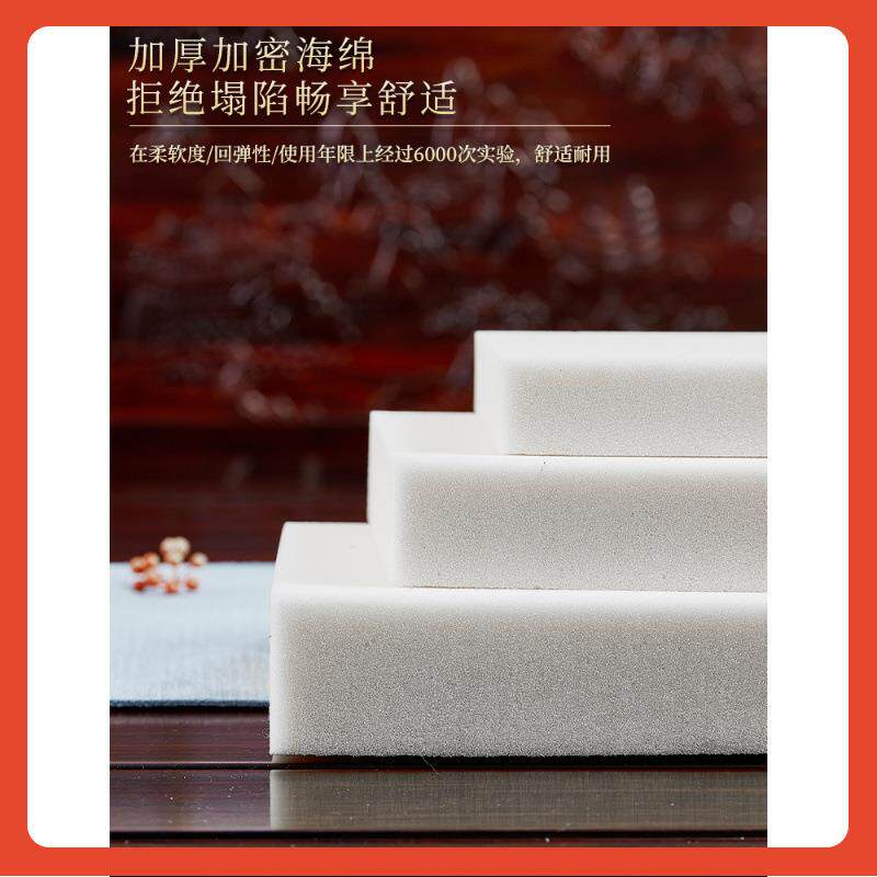 025∈中式沙发新扶手枕10004571套2罗汉麻布靠垫长枕方形靠背靠抱