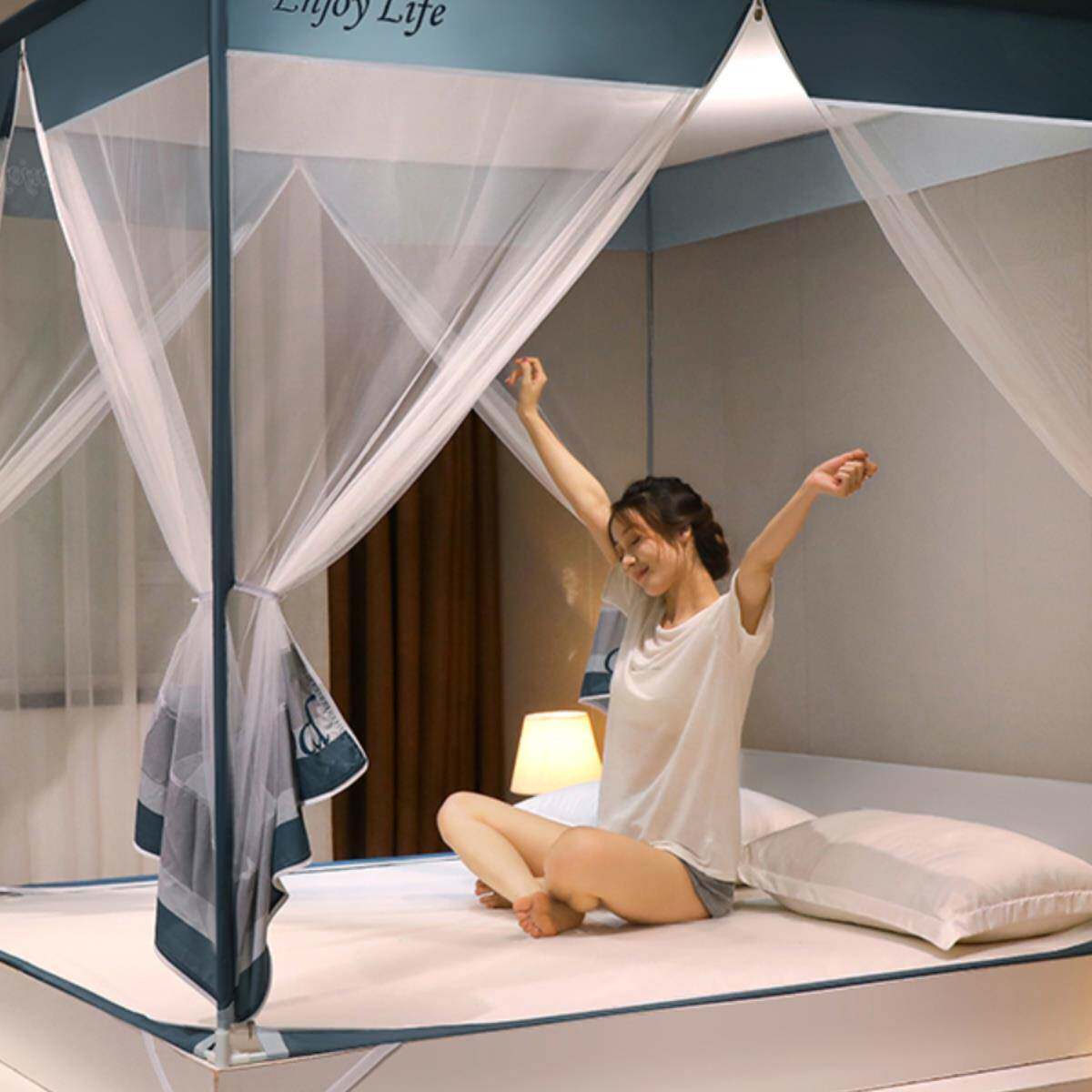 蚊帐2024年新款加厚密蒙古包外穿杆家用宝宝儿童防摔方便拆洗新款