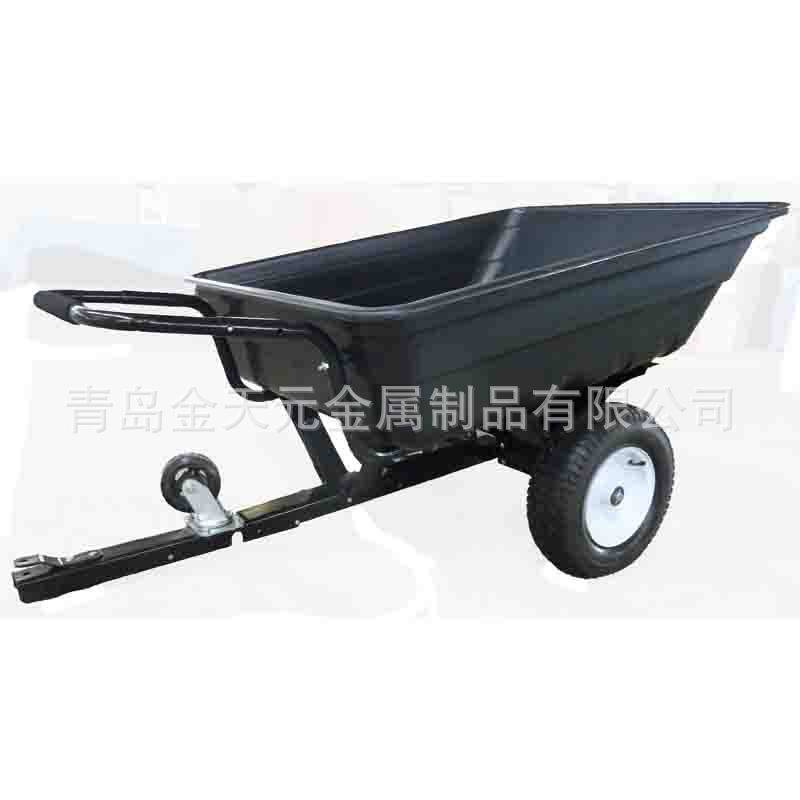 四轮手拉车充气多用途手推车 户外园林牵引移动工具翻斗车手拉车