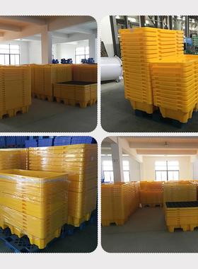 厂防漏托盘危废泄漏托盘化学品YRP接油桶油盘电吨渗桶液体盛漏实