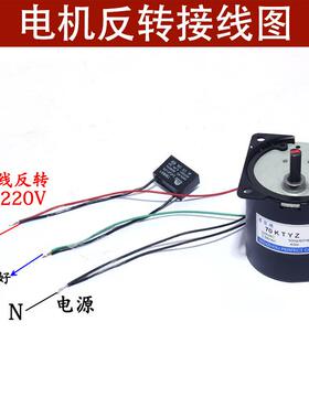 7070TYZ永TY交流同步速电机40W微型速永磁正反转小马达2Z20V齿轮