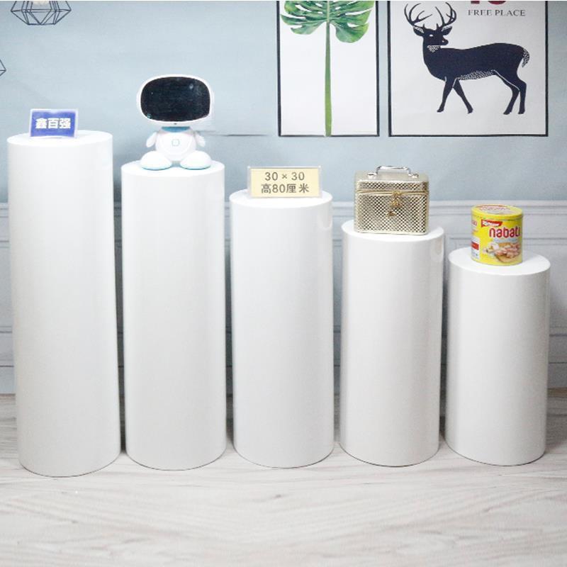 圆型木制圆模柱高档863烤漆展示台立列柱展台道展柜橱窗陈柜特具