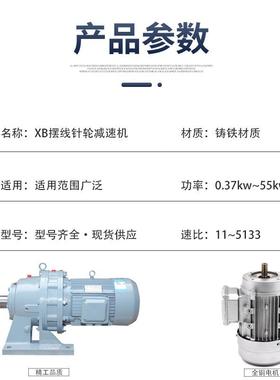 WD8-43-3机0行星减速BW8B-D43-37摆线针轮国标铜芯减速器带XW(D)1