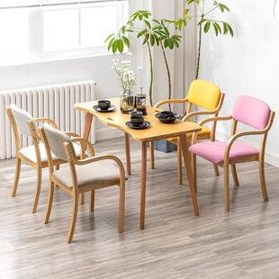 实木餐议靠背扶手老年椅子办公用电脑会餐厅家实木扶手书桌椅子单