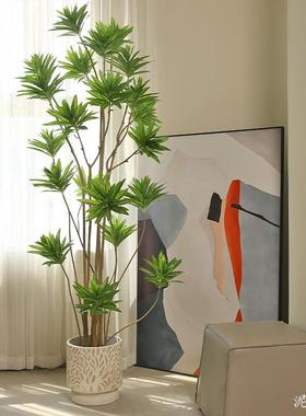 室仿真植物百合竹大型盆栽落地景装假绿BHZ002植内酒店民宿饰大堂